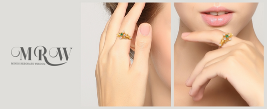 Embrace the Energy of Jade with the MRW Zircon&Jade Silver Ring