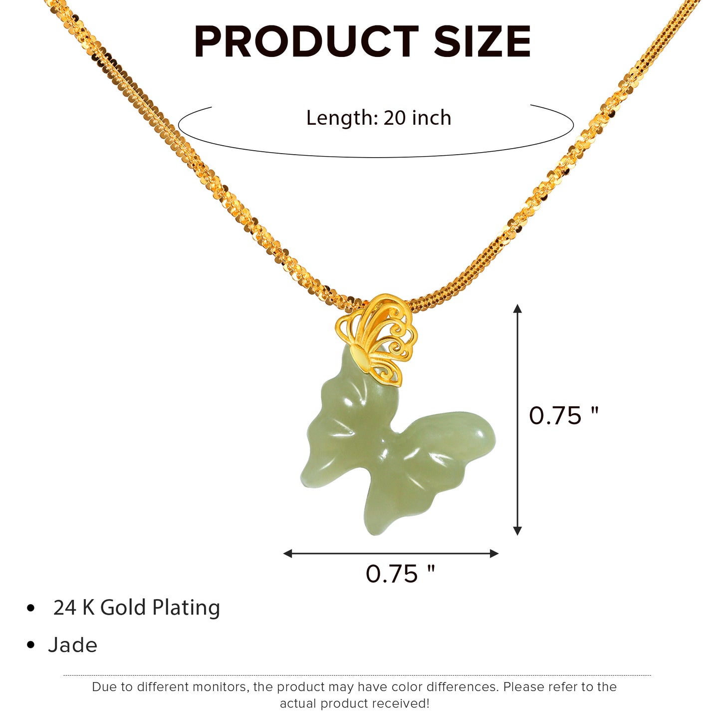 MRW Butterfly Jade Necklace - Butterfly of Rebirth