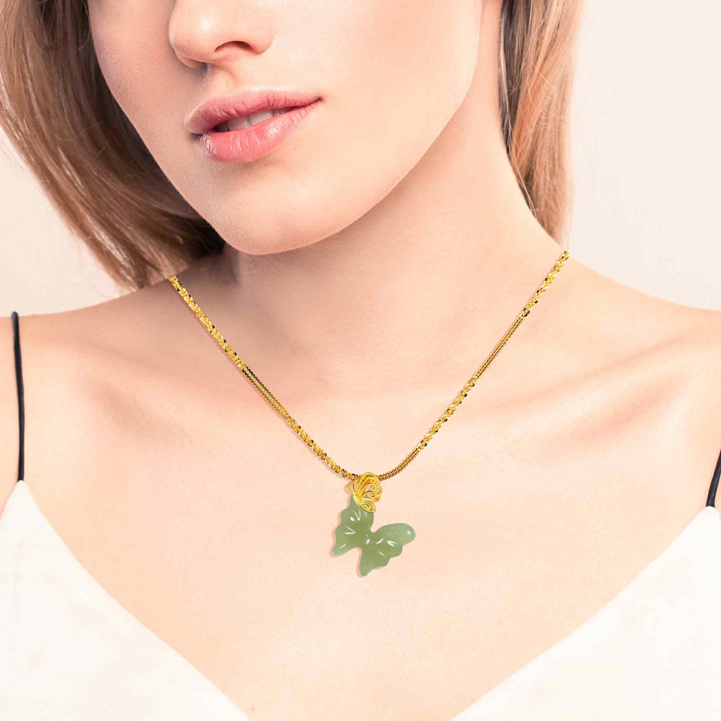 MRW Butterfly Jade Necklace - Butterfly of Rebirth